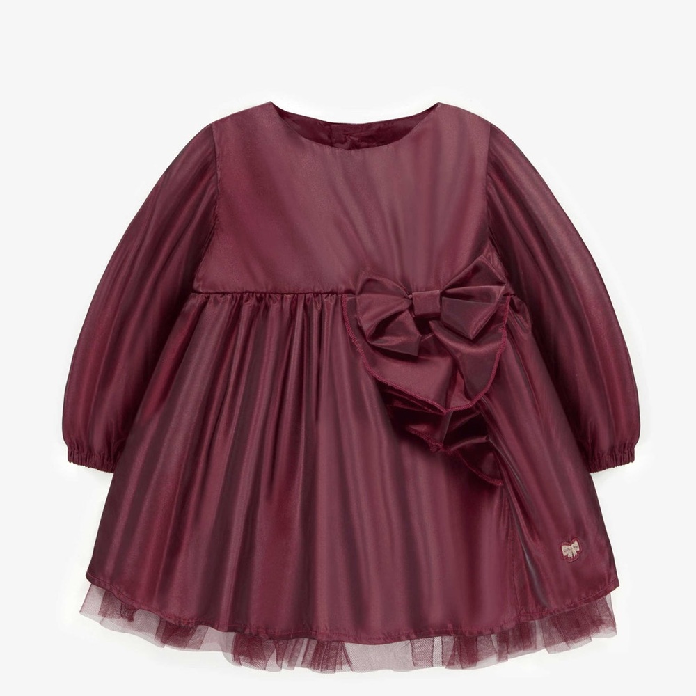 Elegant Burgundy Kids Formal Dress